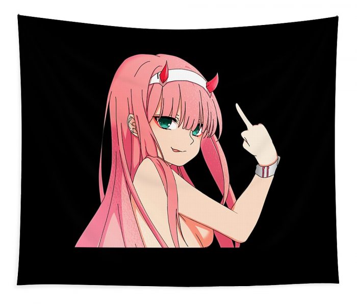 zero two midle finger beck money transparent - Anime Tapestry Store