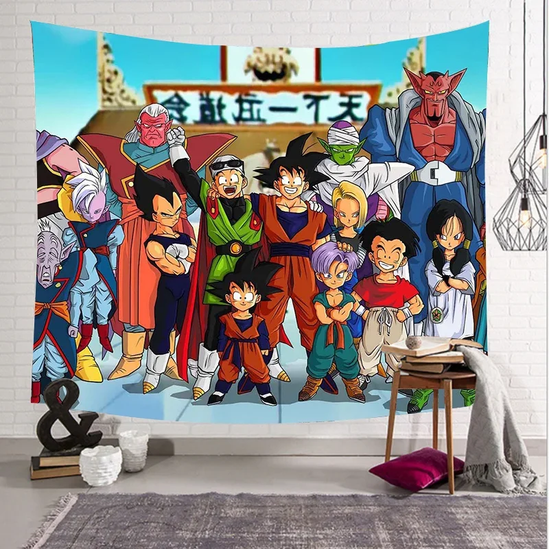 2024 New Dragon Ball Tapestry Hanging Party Photography Wall Hanging Goku Beach Room Decor Cloth Carpet - Anime Tapestry Store