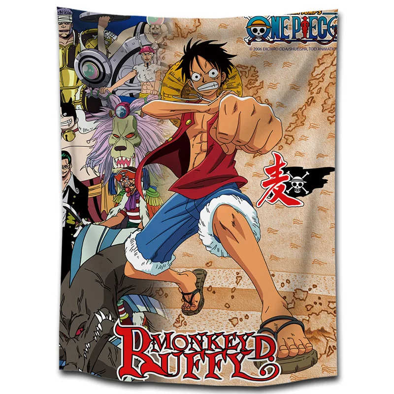 One Piece Anime poster Tapestry Wall Hanging 3D Printed Banner Flag Blanket Wall Cloth Bohemian Mandala 1 - Anime Tapestry Store