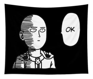 Saitama Okay Wall Tapestry