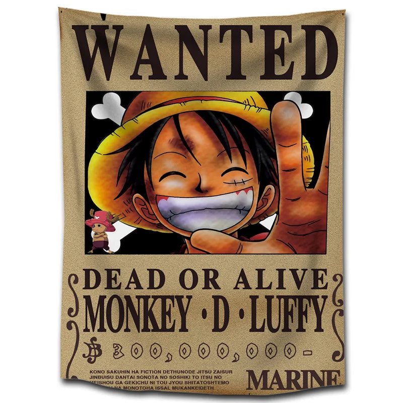 Wanted Monkey D. Luffy One Piece Tapestry